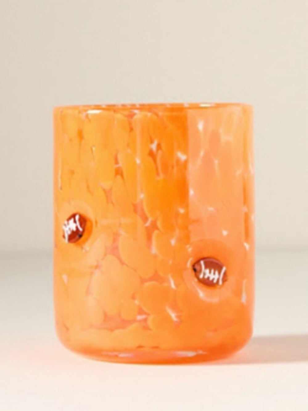 NIB Anthropologie Sports Icon Juice Glass in Orange 🏈🏈